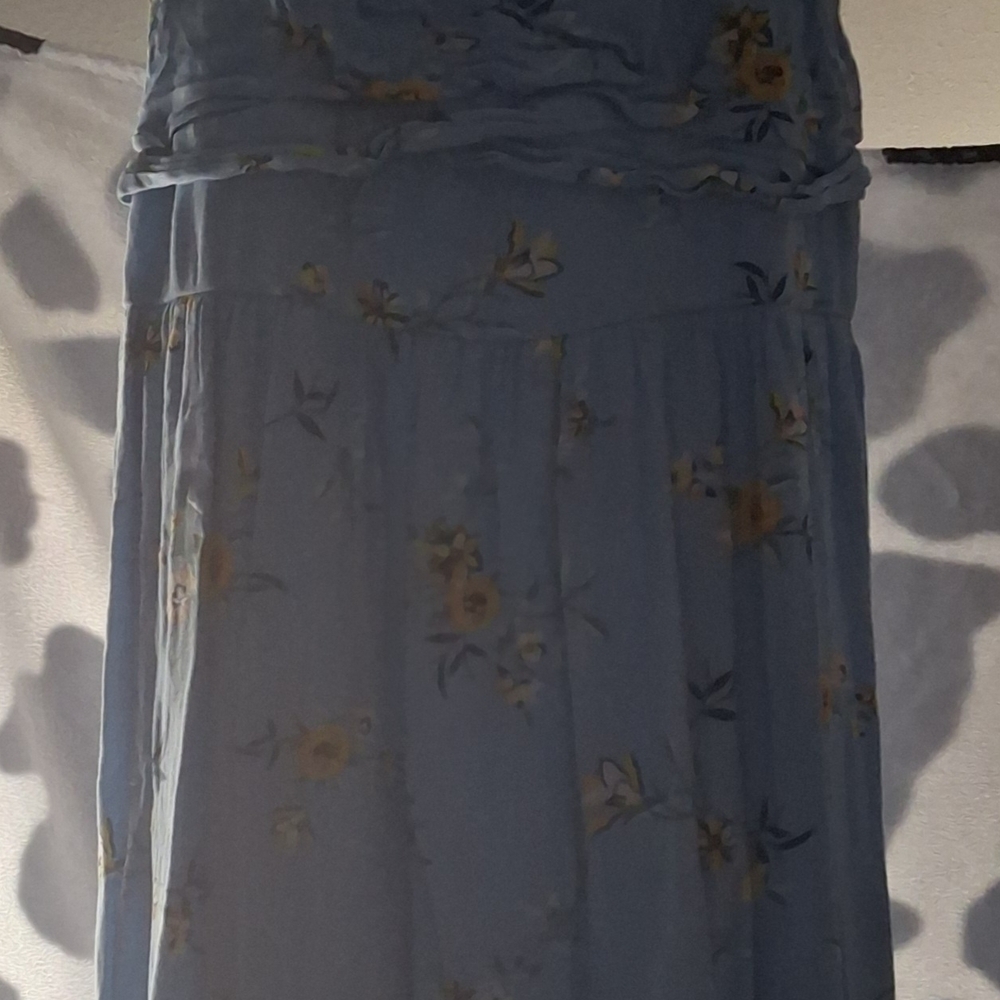 Maurices Blue Floral Maxi Dress